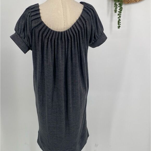 Tiana B Jersey L Knit Short Sleeve Pullover Shift Dress Pockets Comfortable Grey - Picture 2 of 14